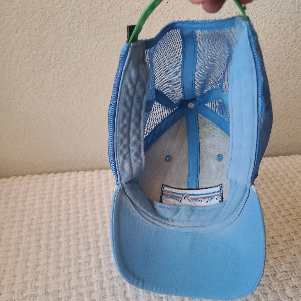 Patagonia Light Blue Mesh Baseball Cap One Size Fits Most - Picture 5 of 7
